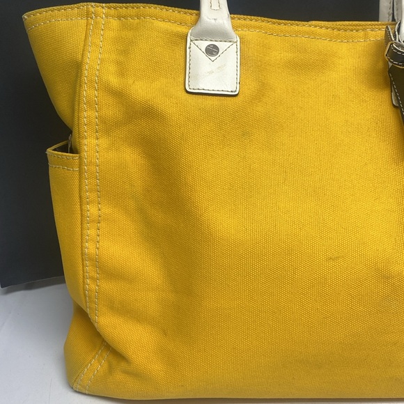 Diane Von Furstenberg Yellow Canvas Tote Bag - Picture 9 of 17